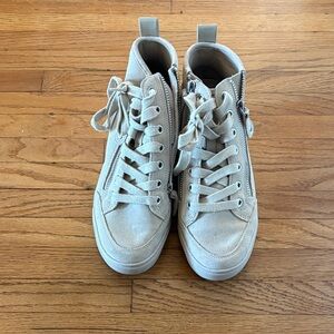 Steve Madden High-Top Sneakers with Side Zipper